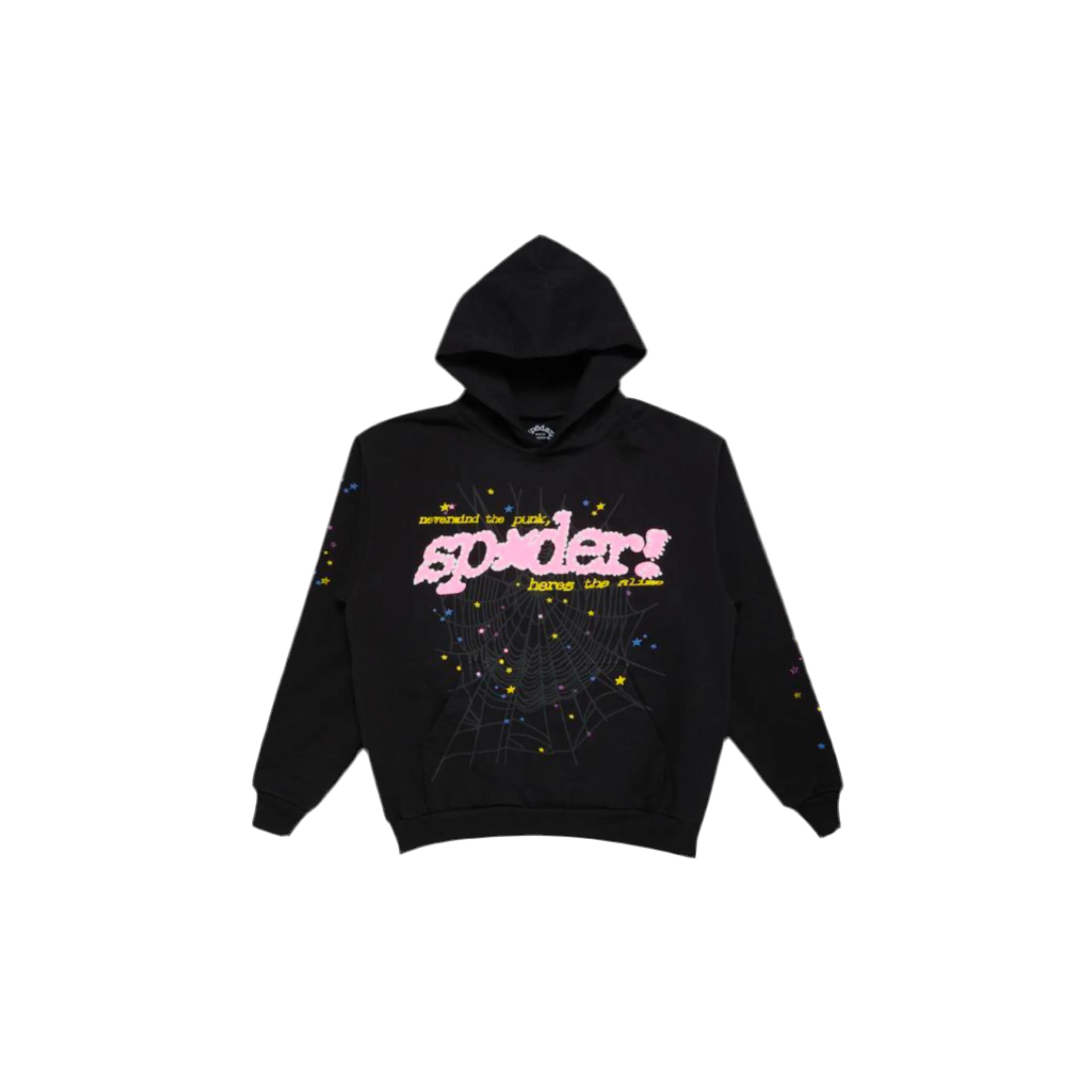 Sp5der P*nk V2 Hoodie Black