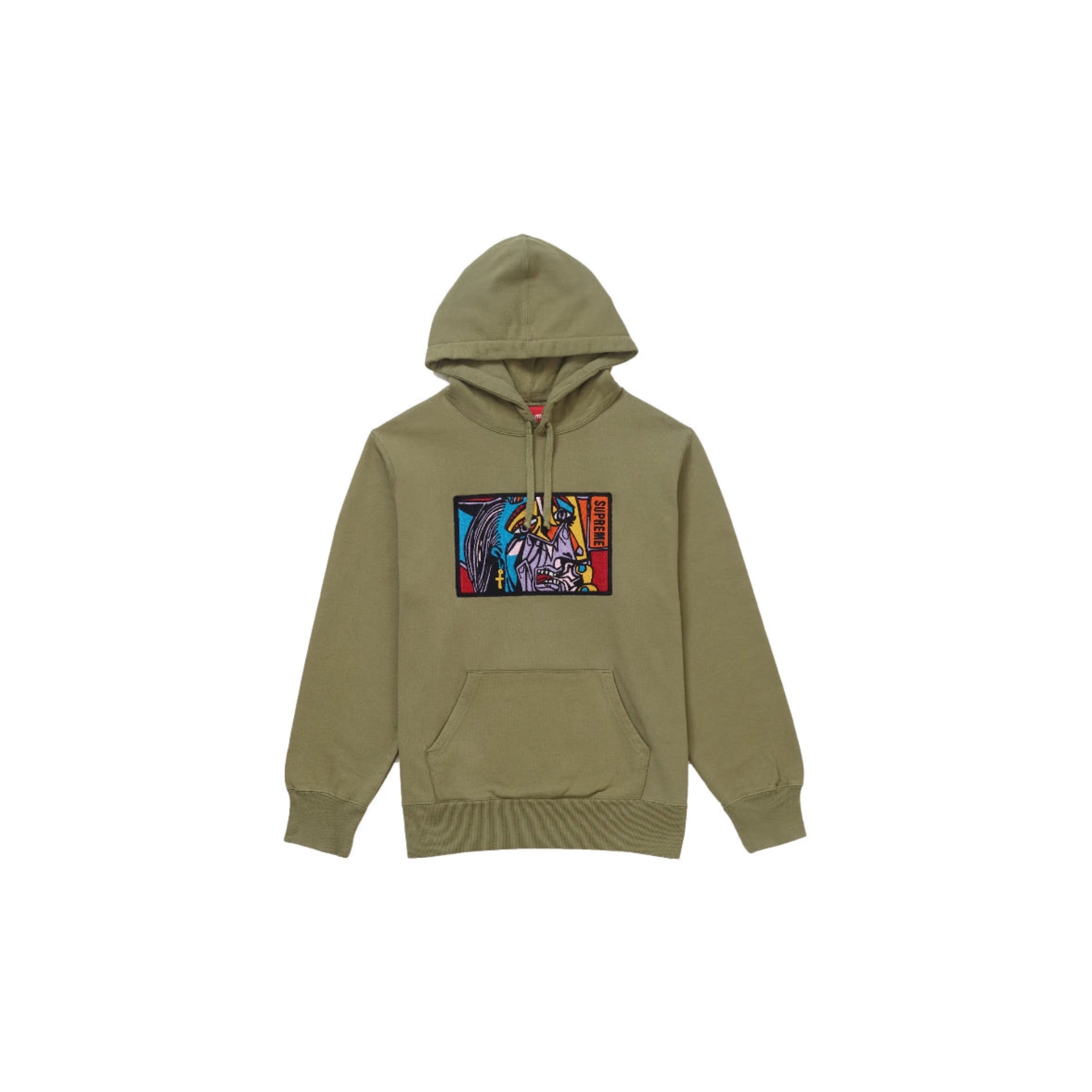 Supreme FW18 Chainstitch Hoodie Light Olive