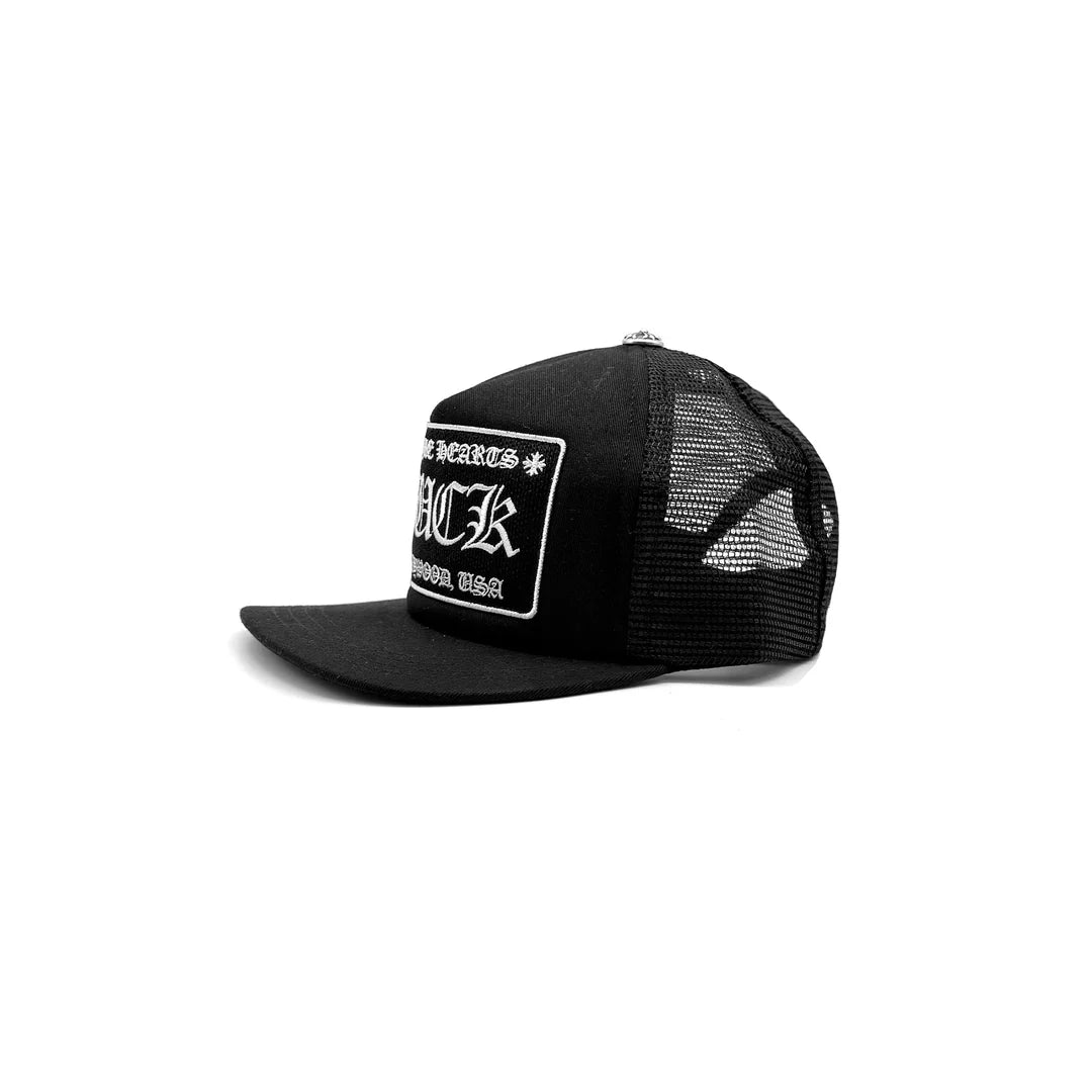 Embroidered Hollywood Fuck Trucker Black