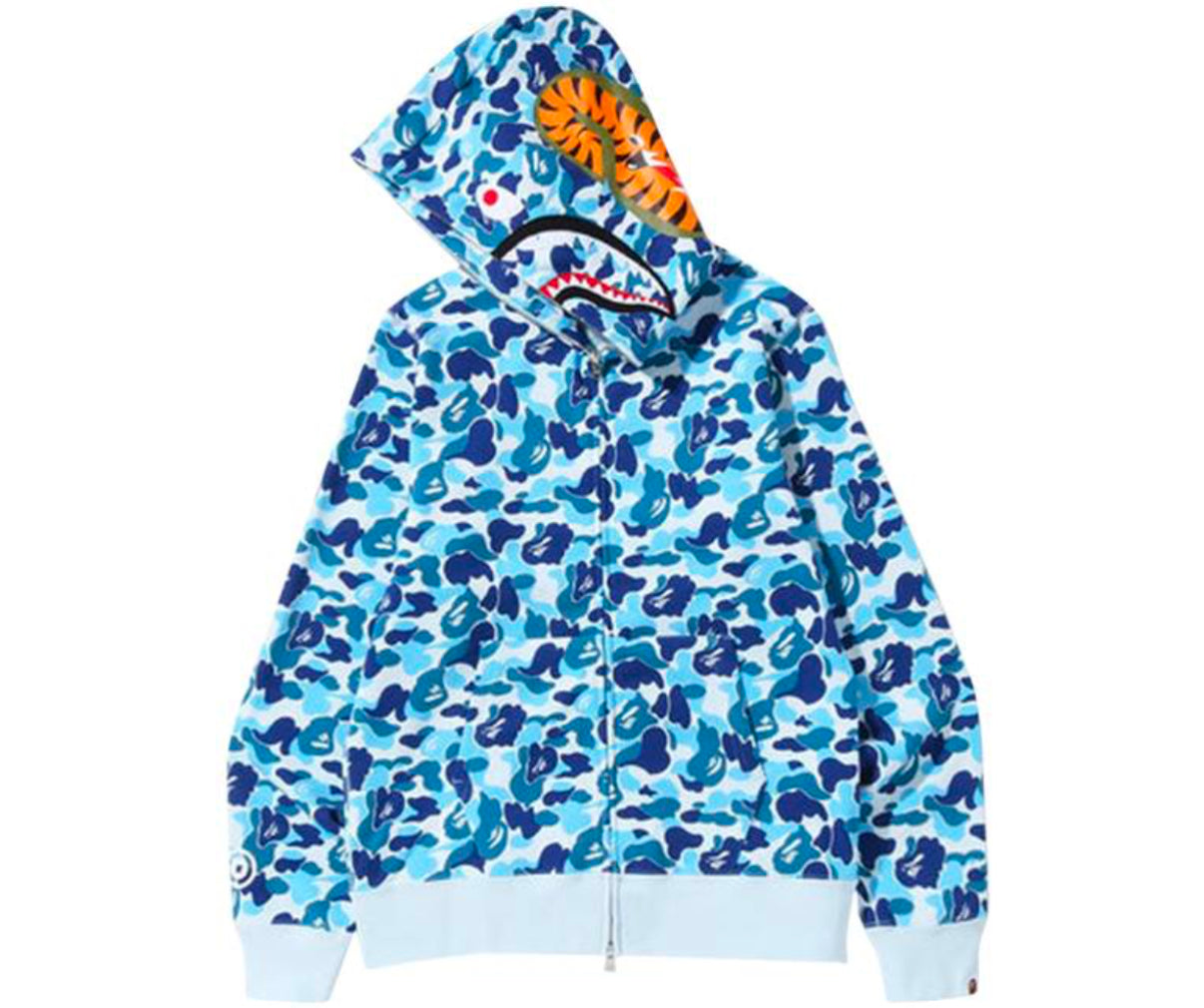 Bape ABC Camo Zip Up Hoodie Blue