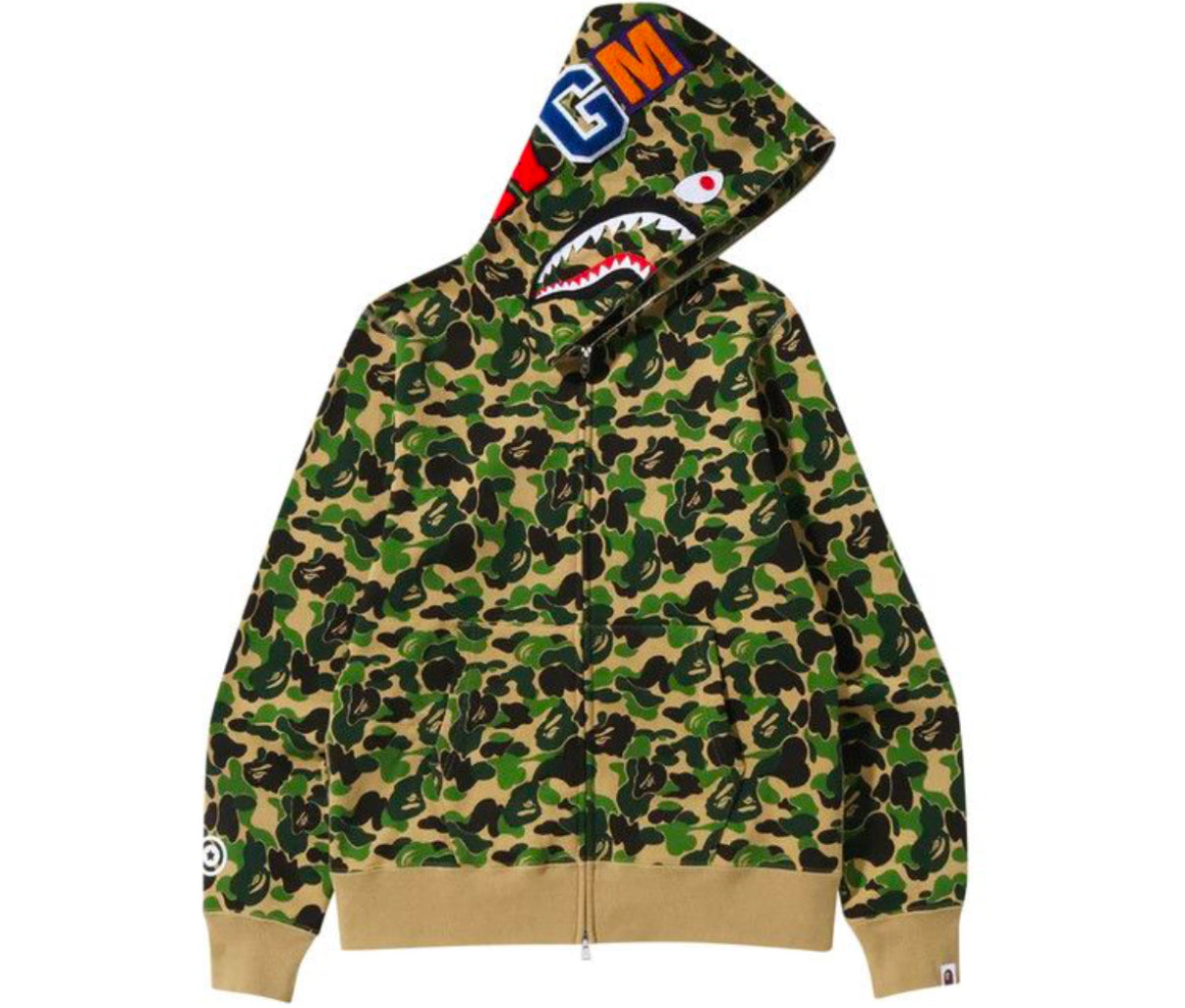 Bape ABC Camo Zip Up Hoodie Green