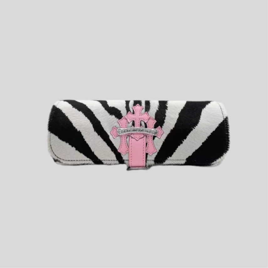 Zebra Stripe Cross Jewlery Roll