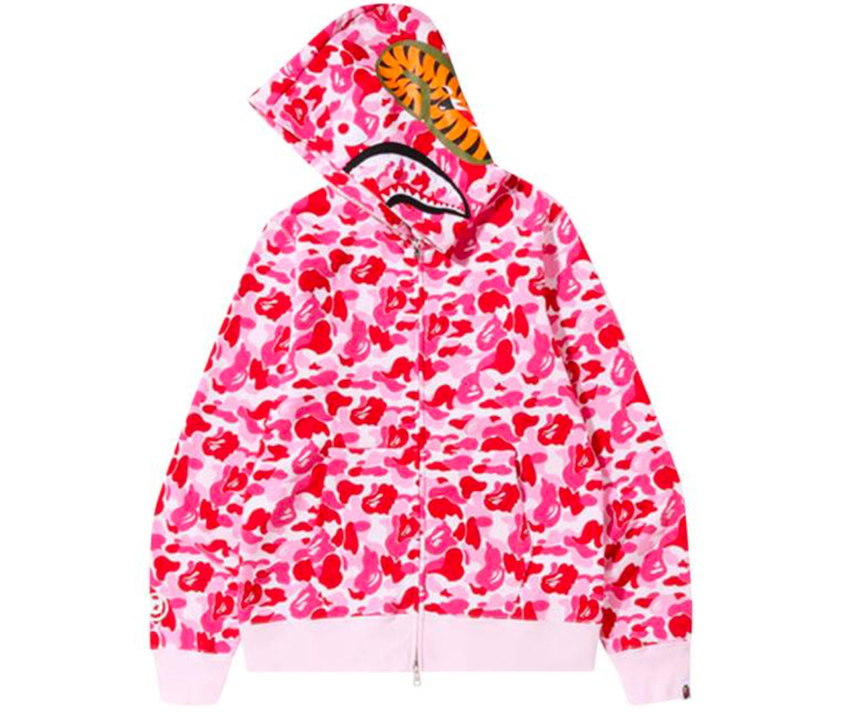 Bape ABC Camo Zip Up Hoodie Pink