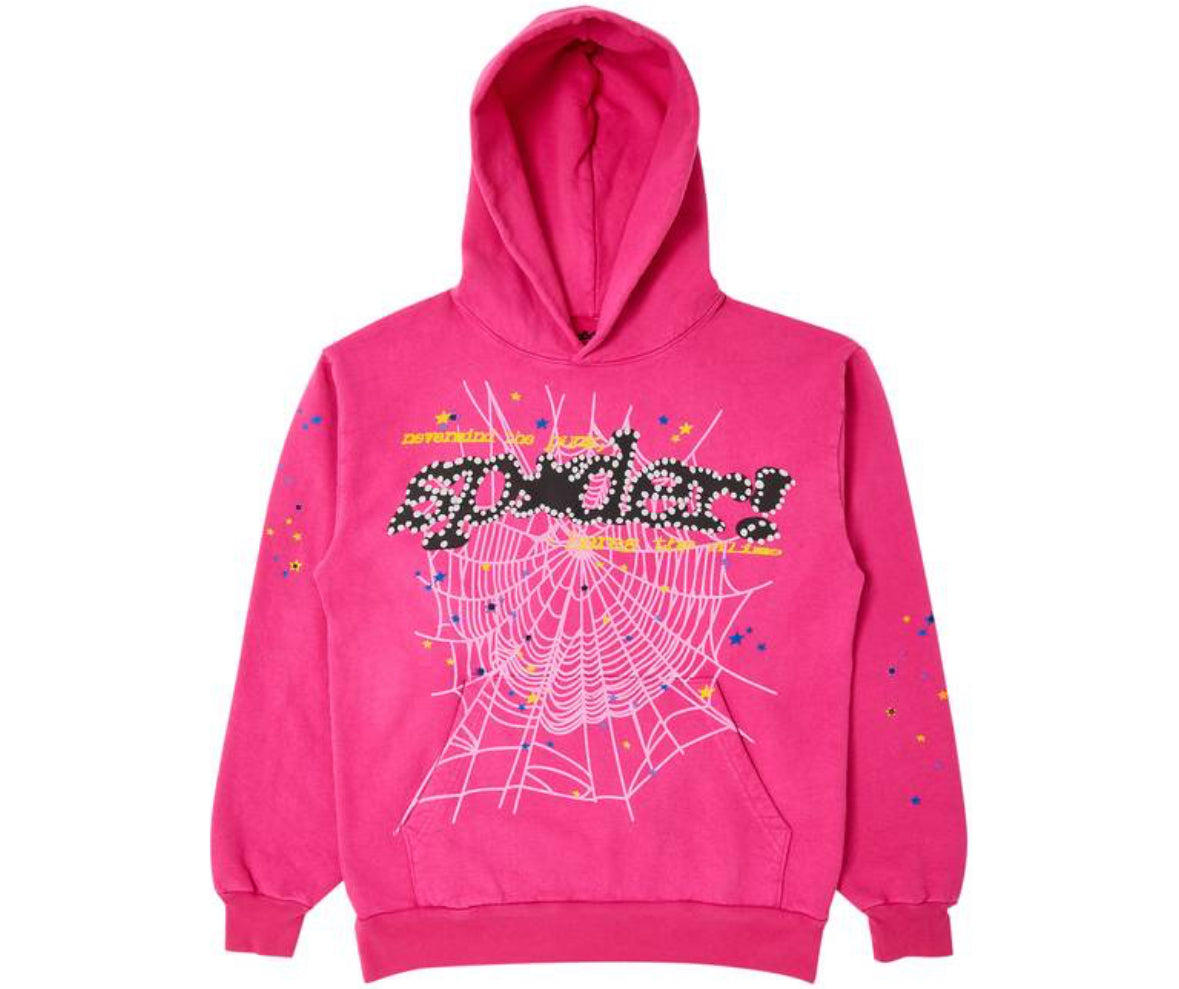 Sp5der P*nk V2 Hoodie Pink