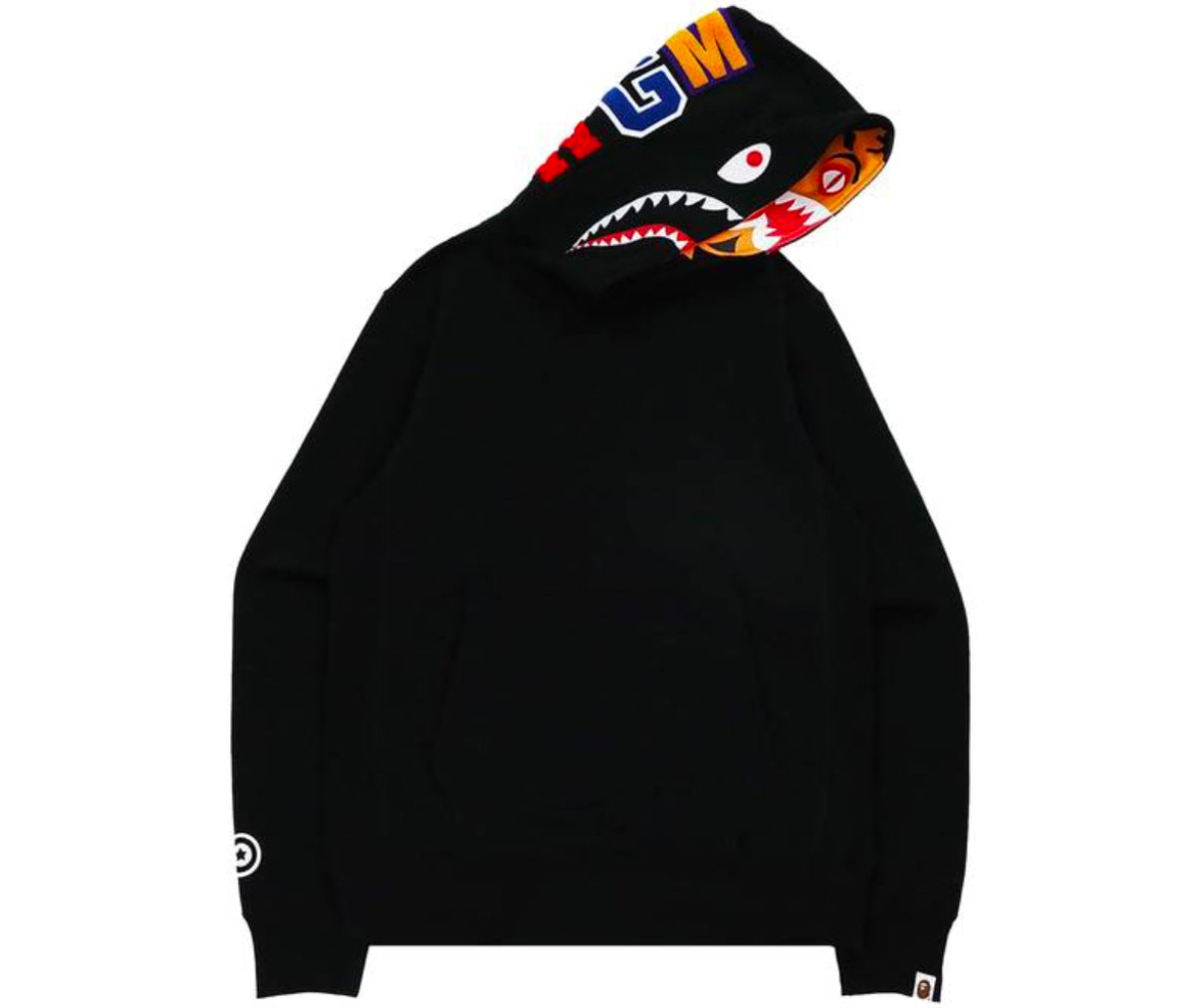 Bape Shark x Tiger Pullover Hoodie Black