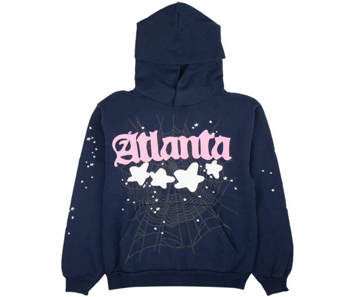 Sp5der Atlanta Hoodie “Navy”