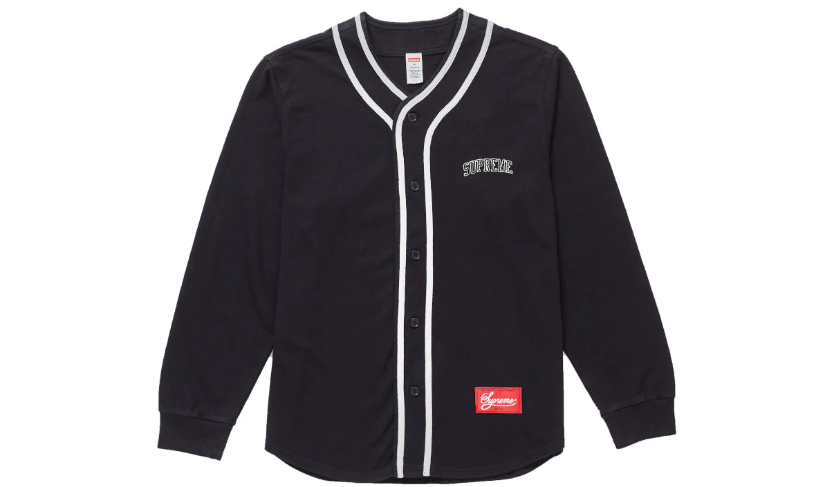 Supreme FW 18 Color Blocked Baseball Top Black