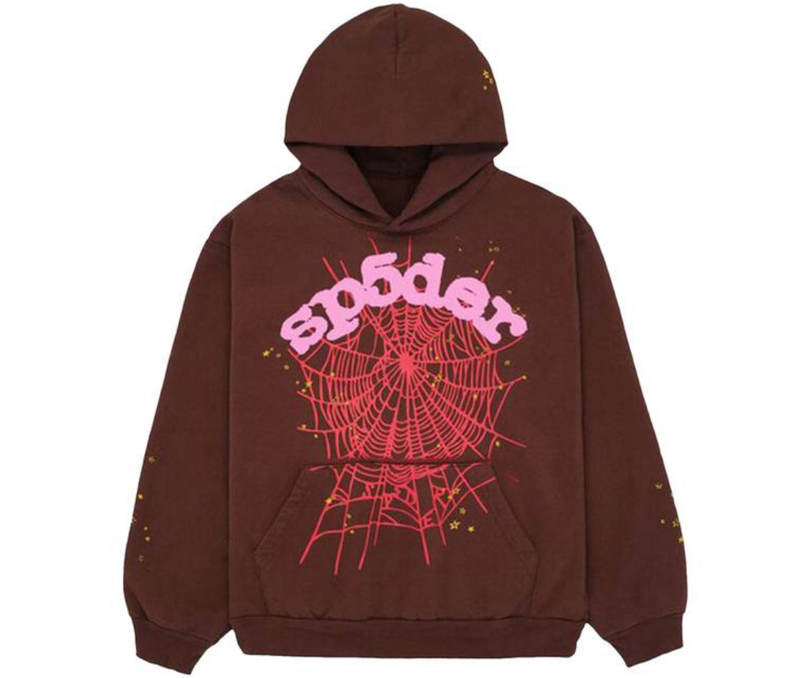 Sp5der Web Hoodie Brown